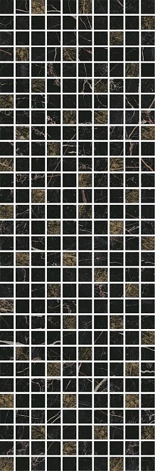 KERAMA MARAZZI MM12111 Декор Астория черный мозаичный 25х75х9