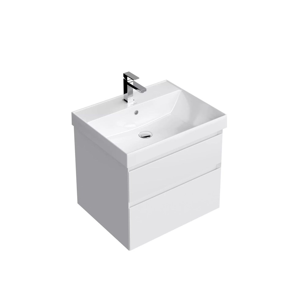 KERAMA MARAZZI CUB.60.2/WHT.M Тумба CUBO подвесная с ящиками 60, белая матовая