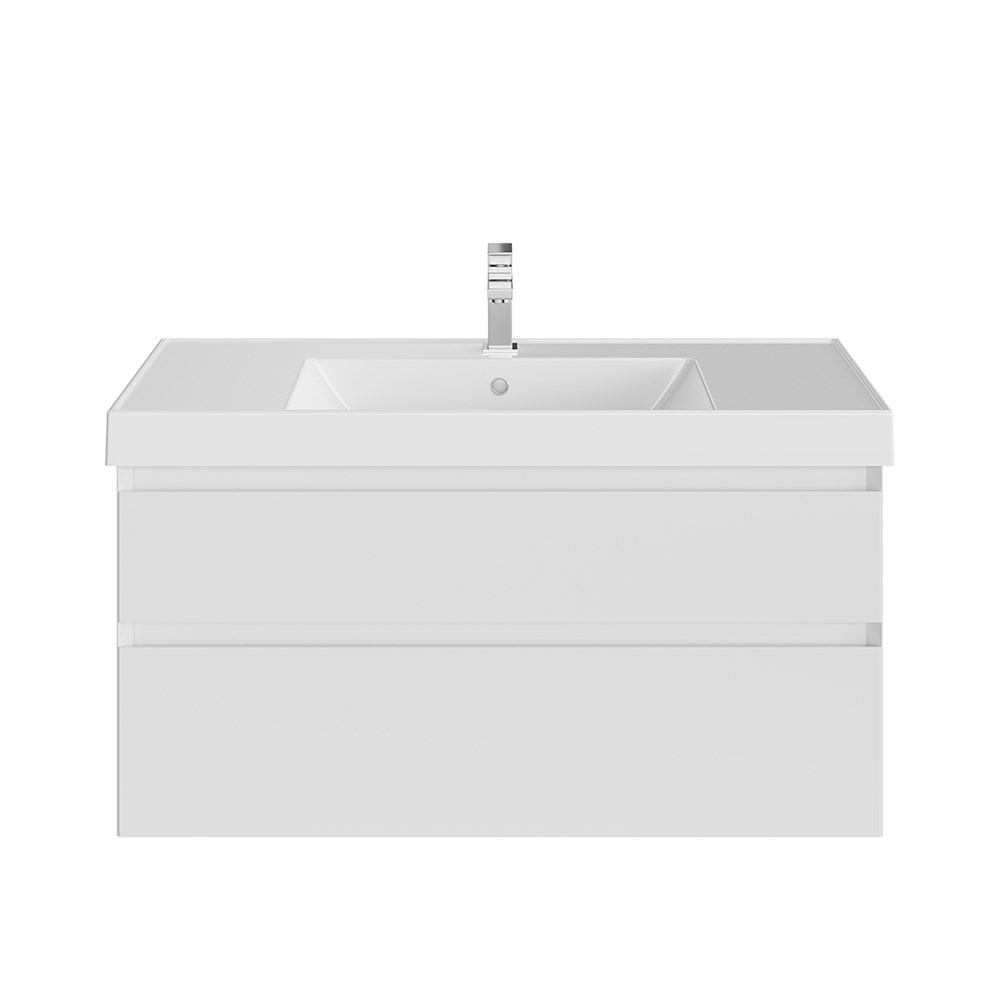 KERAMA MARAZZI CUB.100.2/WHT.M Тумба CUBO подвесная с ящиками 100, белая матовая
